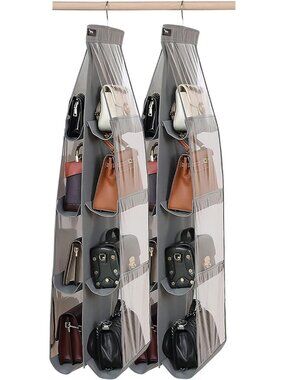 〽️2 Pack Purse Hanger Organizer Heavy Duty Metal Hooks Handbag Closet Storage